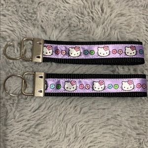 Hello Kitty Key Fobs. Set of 2